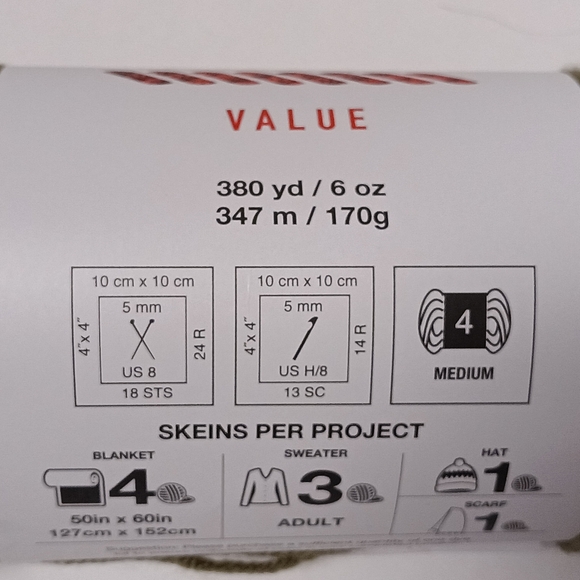 Big Twist Olive Green Yarn 4 Skein Bundle New - Picture 6 of 8